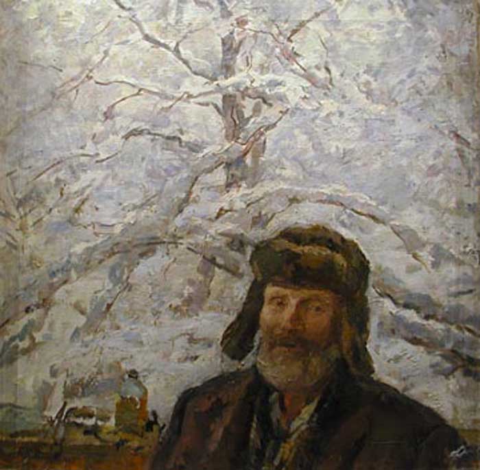 Piotr Adrianov A winter self portrait