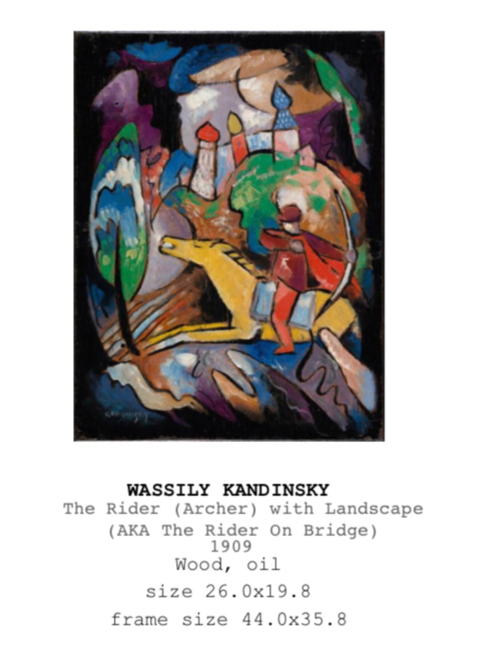 Why is Wassily Kandinsky “The Rider” (1909) an important work?